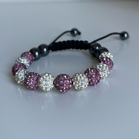 💕3/20$ NWOT Colourful Rhinestone Pavé Beaded Bracelet - Picture 1 of 2